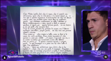 Grande Fratello, Mirko riceve una lettera dalla sua ex: “Sei stato l’amore più grande della mia vita”