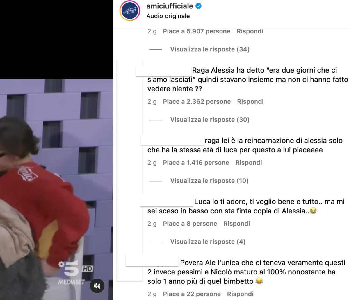 Amici, fan delusi da Luk3 dopo la questione di Alessia