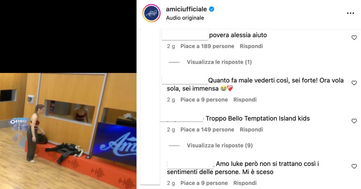 Amici, fan delusi da Luk3 dopo la questione di Alessia